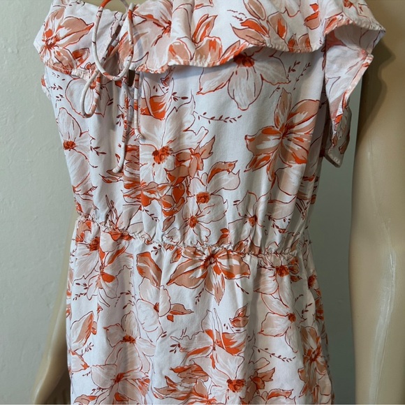 J. Crew Orange and White Floral Dress - Picture 3 of 7